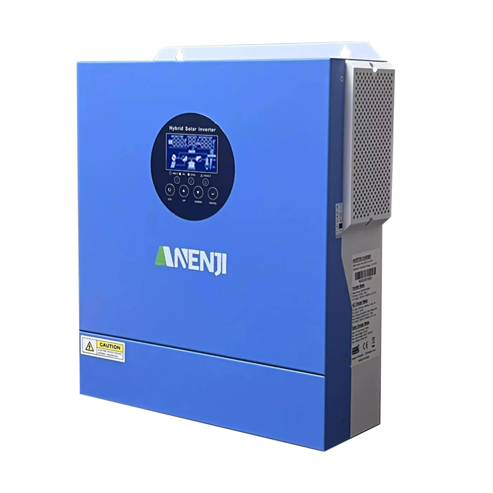 2KW 12V Solar Inverter Hybrid 230VAC Off-Grid Pure Sine Wave MPPT 60A PV 30-160VDC 160V Solar Charge Controller with WIFI