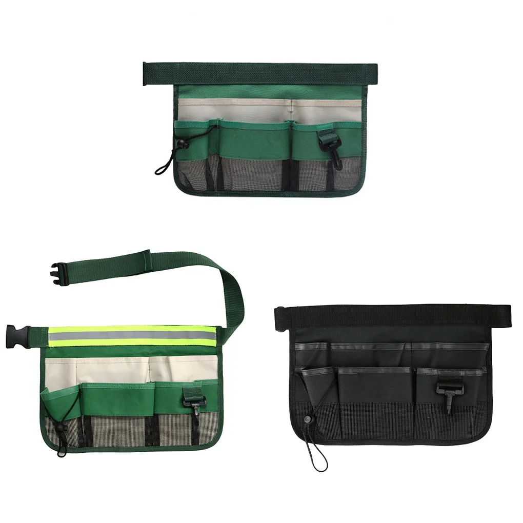 

Oxford Cloth Tool Waist Bag Multi-pocket Adjustable Strap Carpentry Storage Bags Pouch Organizer Accessories Green