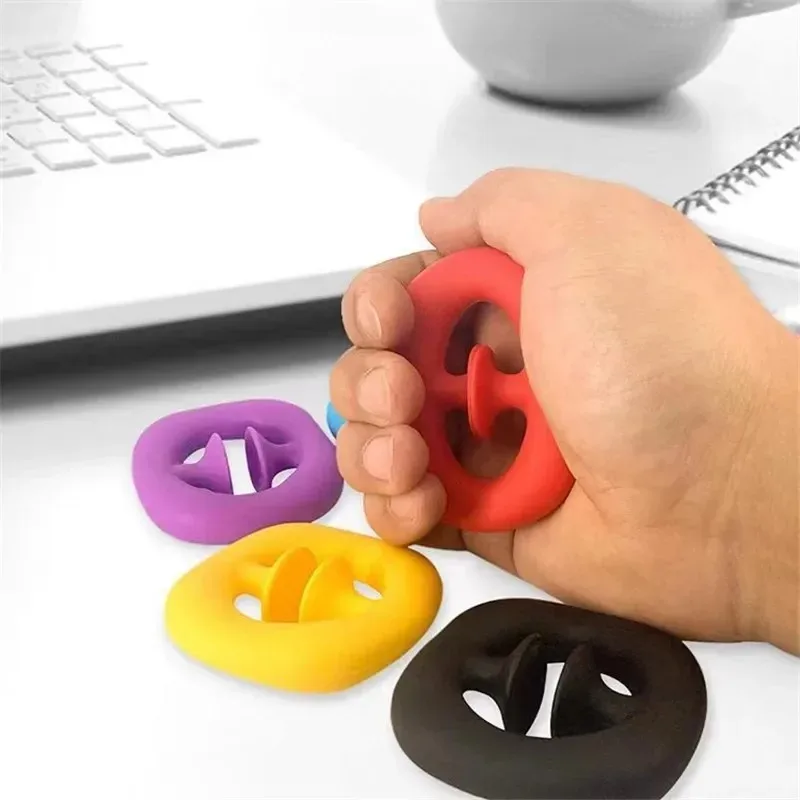 New Finger Decompression Grip Ball Press Silicone Finger Suction Cup Grip Exercise Arm Muscle Training Five-finger Toy