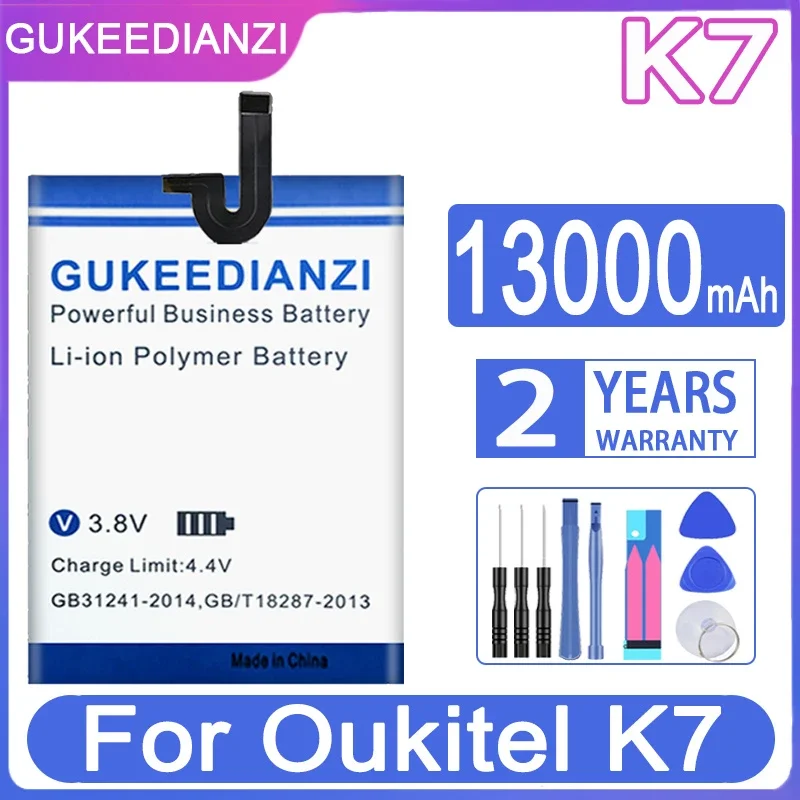 

GUKEEDIANZI Replacement Battery 13000mAh For Oukitel K7 Smart Phone Bateria