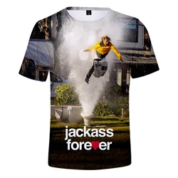 Summer Jackass Forever 3D Trend Character Print T-shirt Comfortable Loose Short Sleeve Casual All-match T Shirt Short Sleeve Top
