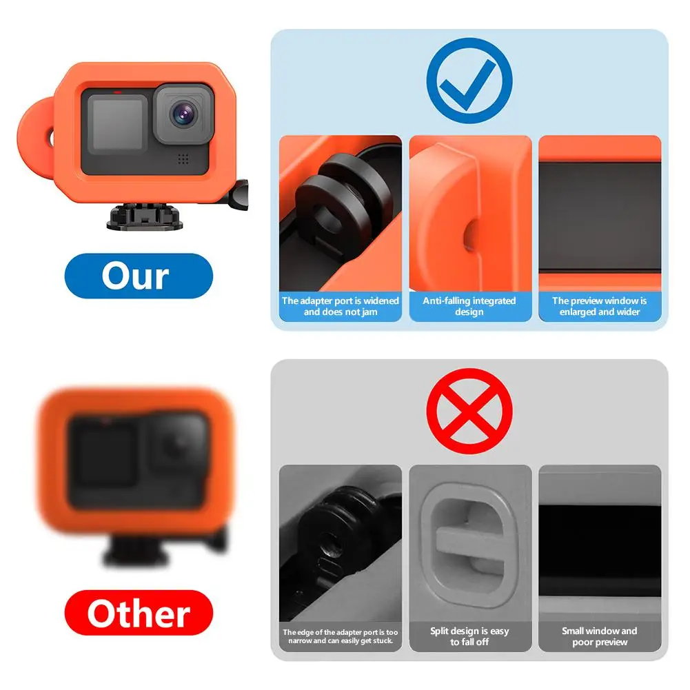 Floating Soft Foam Case para GoPro Hero, Professional Action Sports Camera Acessório, Snorkeling Surf Wakeboard, 9 10 11 12 Z1L6