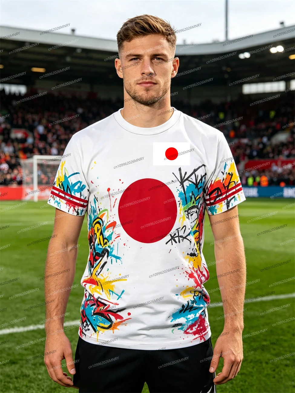 Fan Jersey Cheer up! Japan Flag Summer Men Football Jersey Print Woman Short Sleeve Sports Party Travel Street T-Shirt clothing - view 3