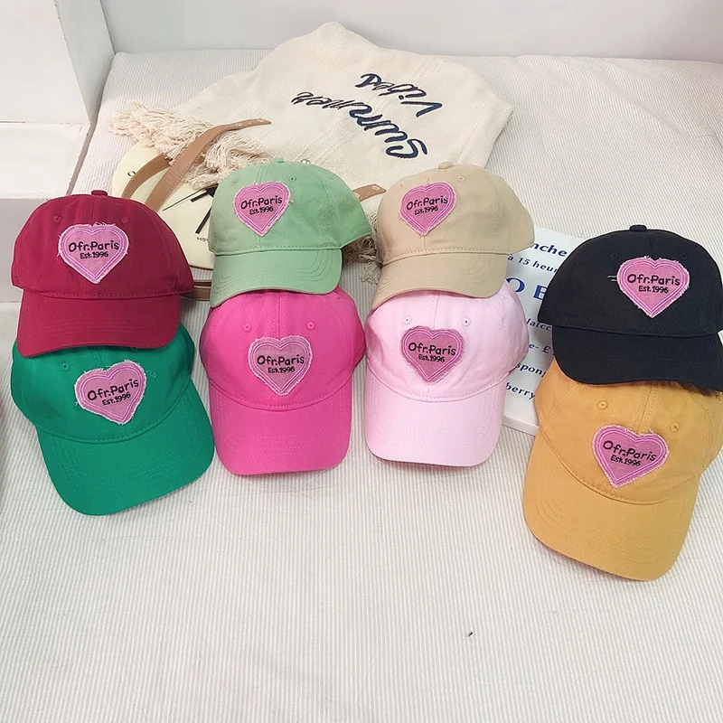 Baby Kids Girl Boy Baseball Caps Summer Autumn Fashion Letter Embroidery Hats Adjustable Casual Caps Outdoor Visor Hats