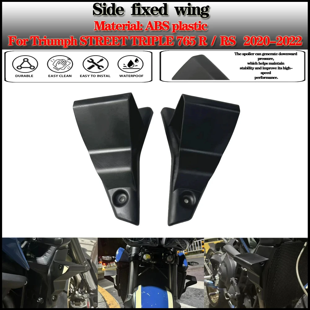 

Мотоцикл для Street Triple 765 R/RS, спойлер, боковой обтекатель, аэродинамическое крылышко, боковой спойлер с фиксированным крылом 2020 2021 2022
