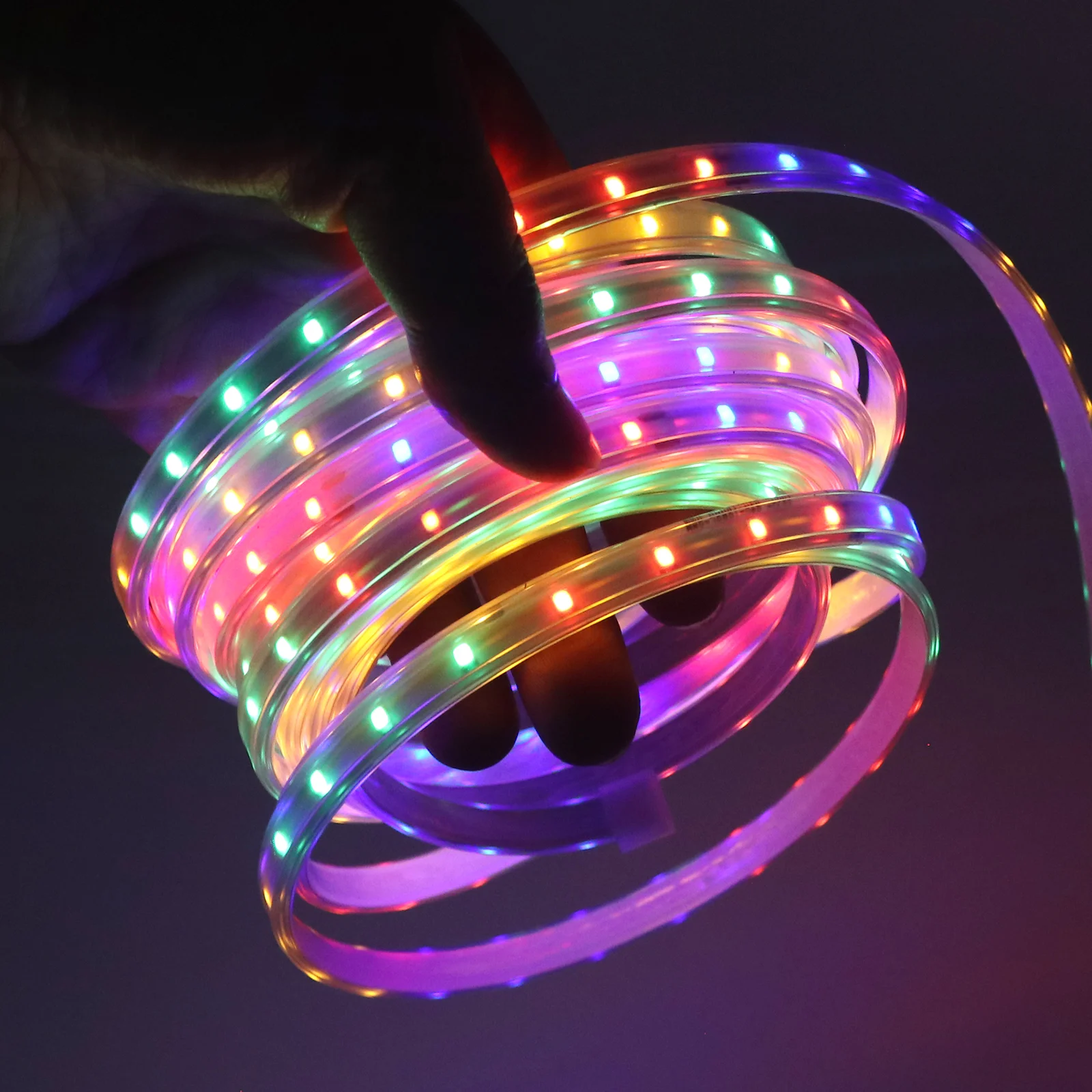 Solar LED Strip Lights Outdoor Waterproof 8 Lighting Modes USB Charging LED Light Strip White/Multicolor for Garden Patio Decor