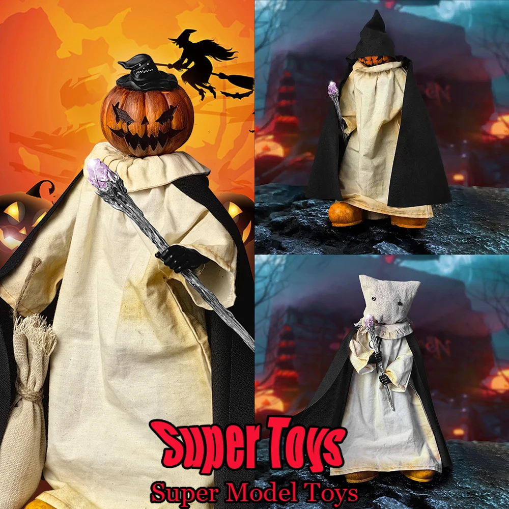 In Stock GOON 1/6 Scale Male Soldier Pumpkin Wizard With Black Cloak Full Set 12-inches Action Figure Model Gifts Collection