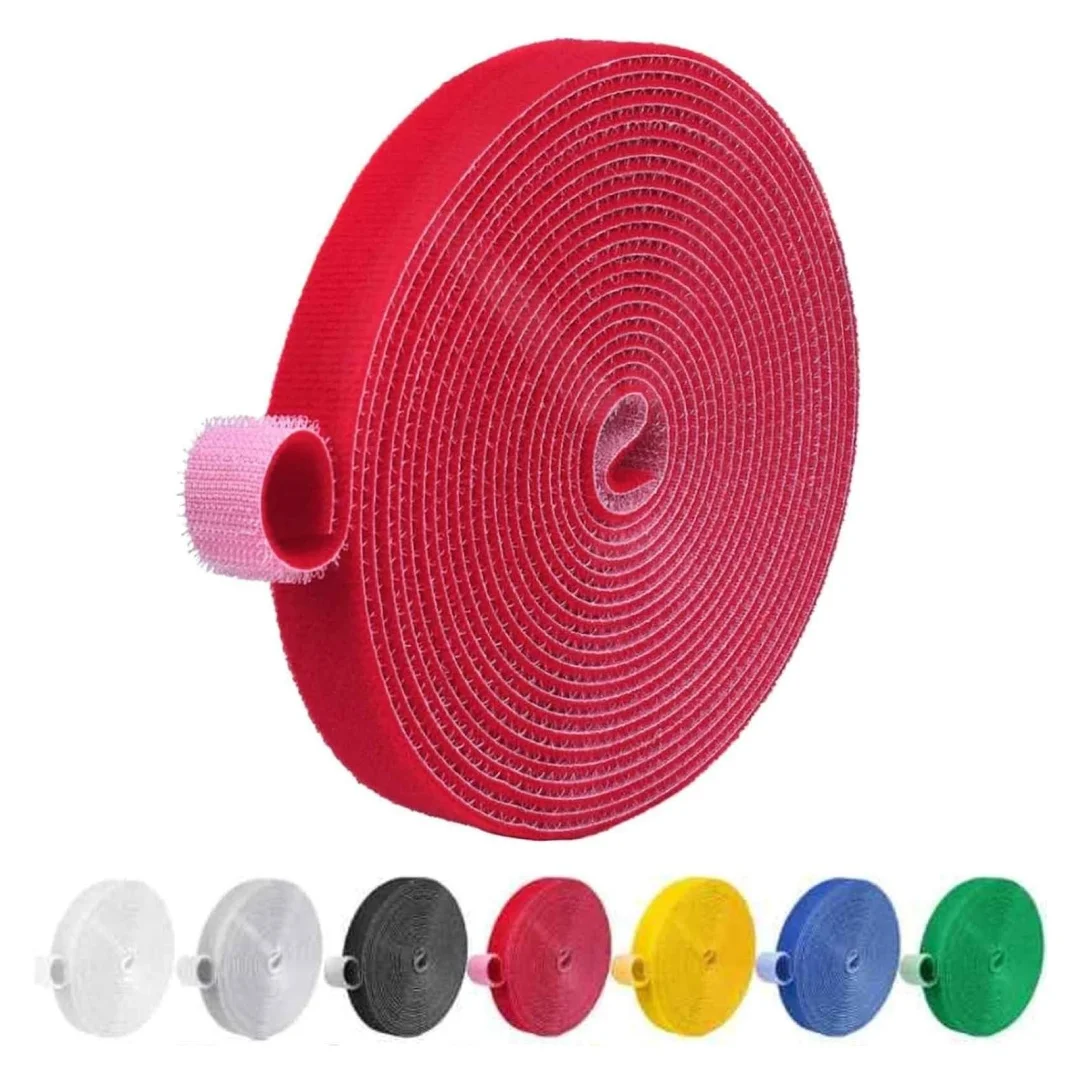 Reusable fastening straps, cable ties, double-sided hook and loop cable management straps, strength and durability, 3 pieces