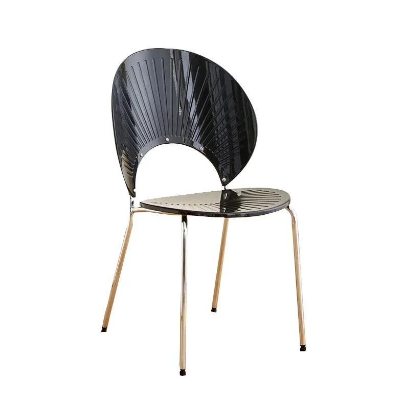 Shell chair retro, backrest chair Nordic style, transparent acrylic ins creative sun leisure chair