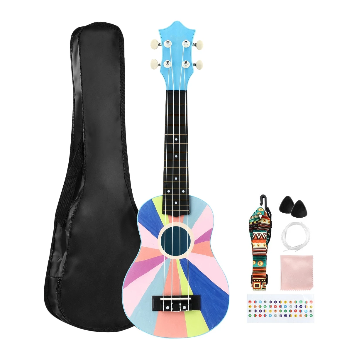 

21 Inch Ukulele Kid Guitar Four String Wood Children Ukulele Ukulele Uke Beginner Kit Kids Students Starter Best Gift