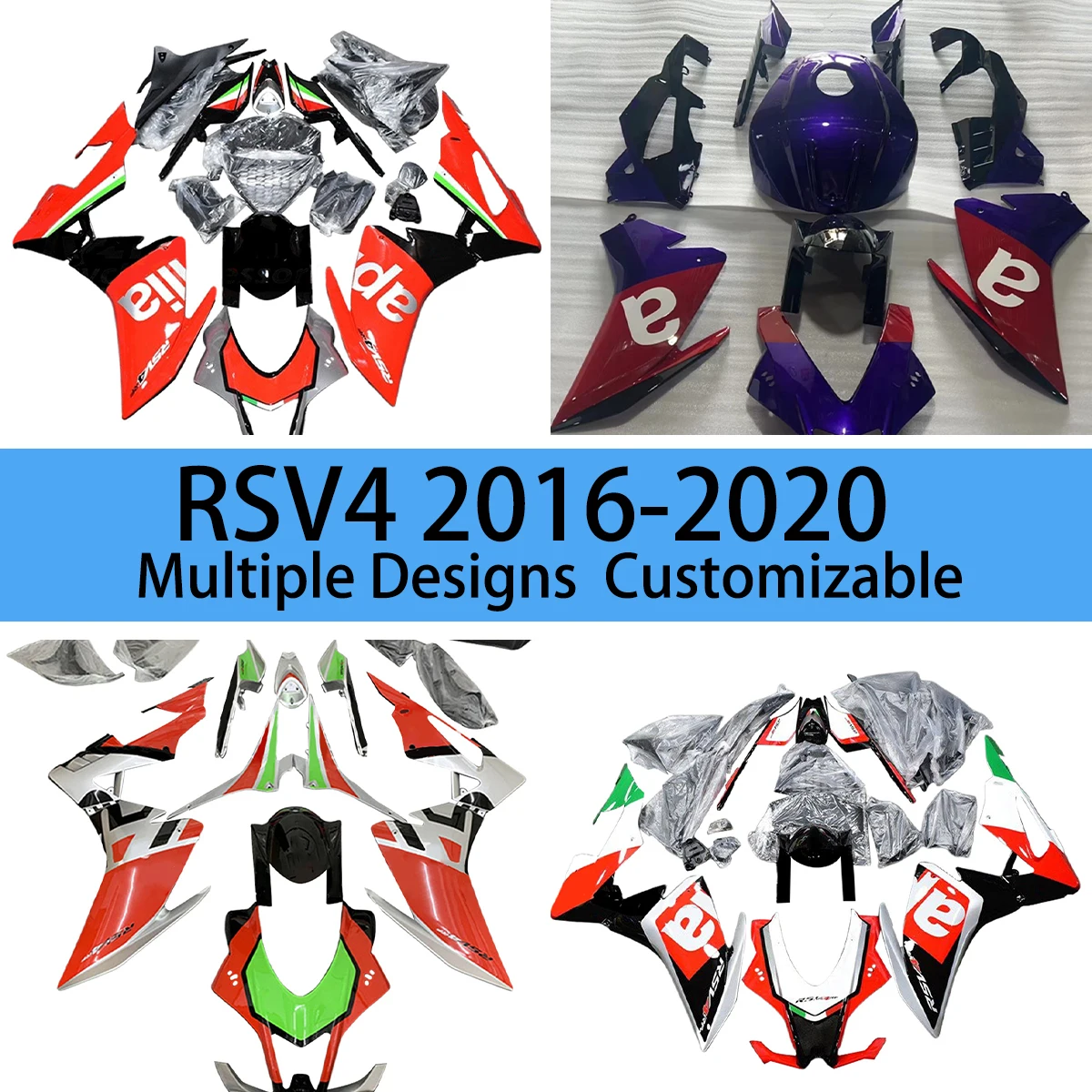 100% Fit Fairings RSV4 1000 2016 2017 2018 2019 2020 Bodywork Aftermarket Fairing Kit for Aprilia RS1000 16 17 18 19 20