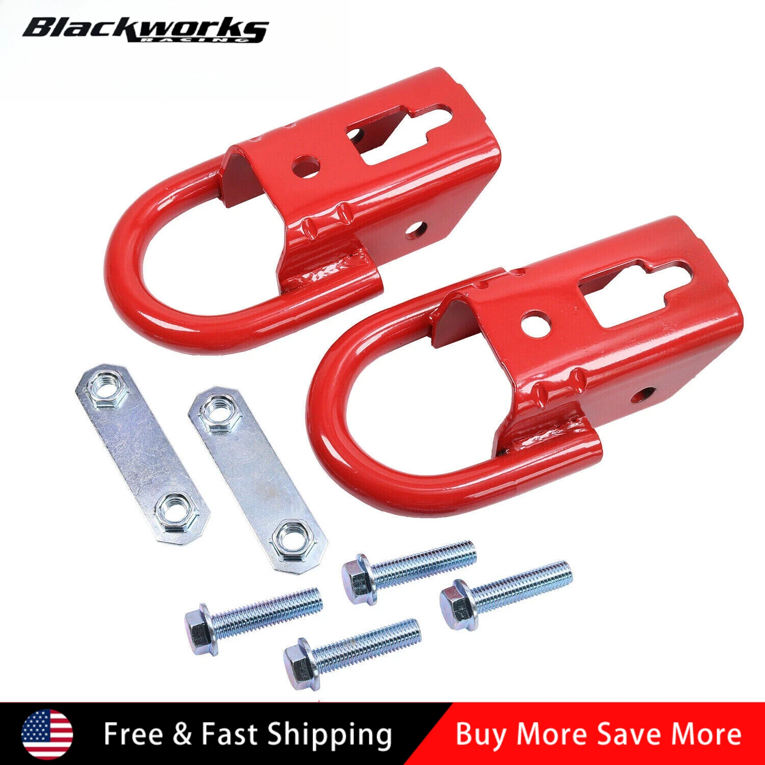 

2 шт. красные буксирные крючки с передней фурнитурой FL3Z17N808A для Ford F-150 FL3Z-17N808-A 2009-2019 гг.