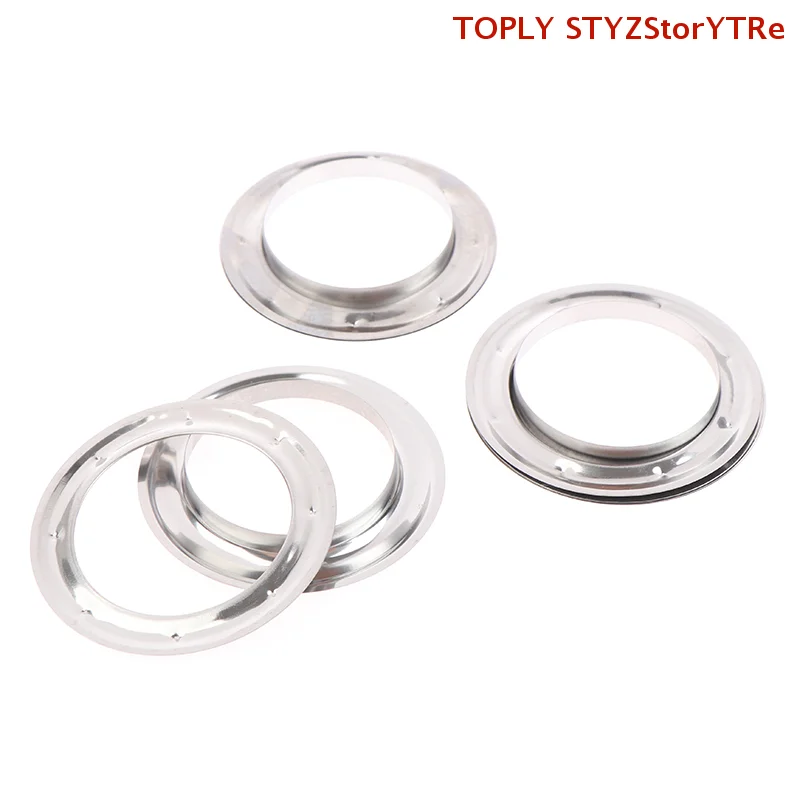 10 Paar 4 cm große Metallösen in silberner Farbe mit Unterlegscheibe für DIY-Lederhandwerk, Zubehör, Schuhe, Gürtel, Mützen, Taschen, Etiketten, Kleidung