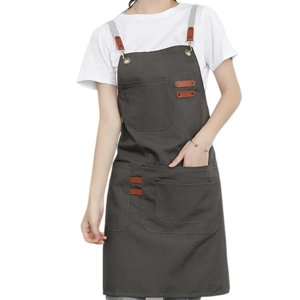 Canvas Women Hanging Apron Baking Aprons Household Kitchen Accessories