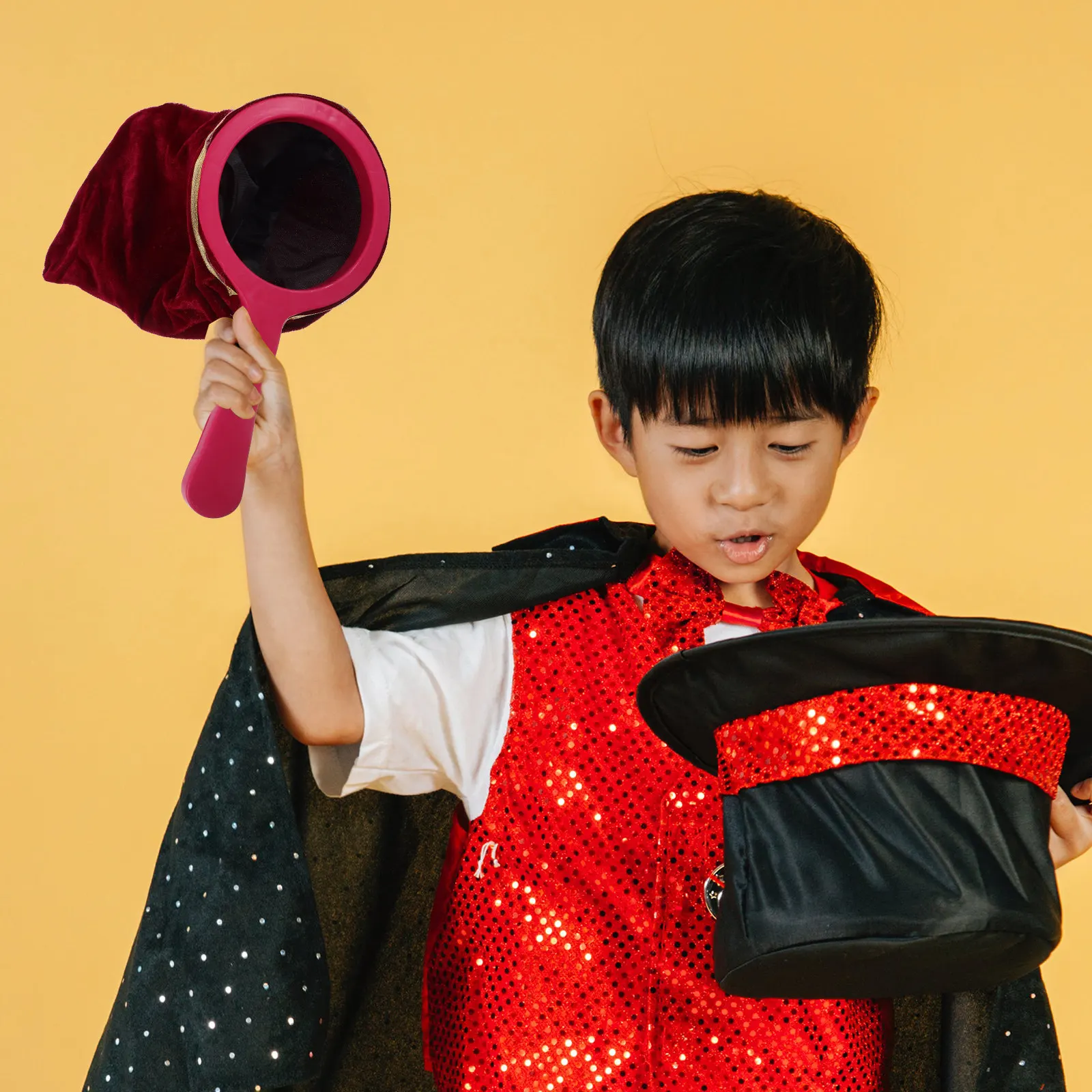 2 Bolsas Mágicas para Trucos de Magia, Bolsa de Cambio con Cremallera y Asa Giratoria, Accesorios para Espectáculos de Magia, Bolsas Creativas para Hacer Desaparecer y Aparecer Objetos