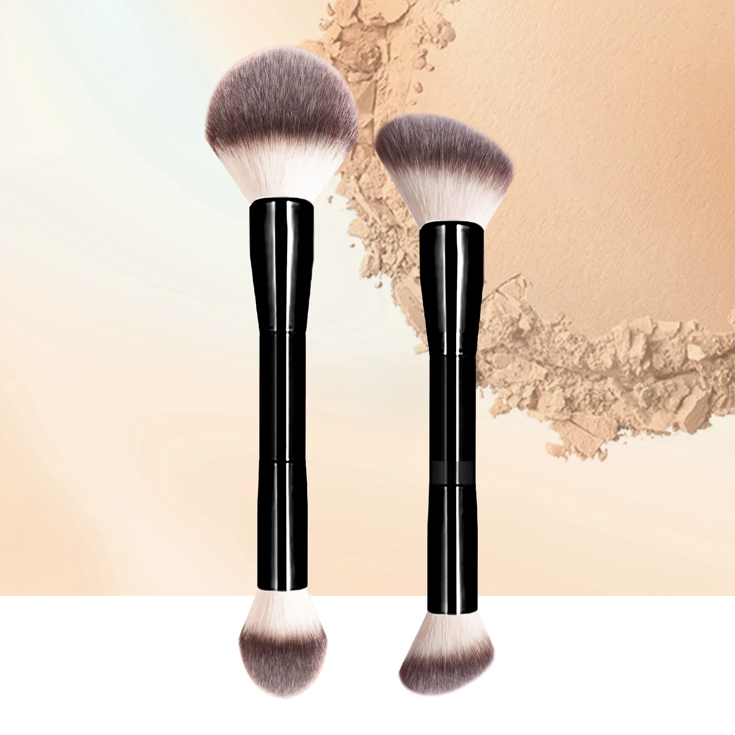 2pcs Multi Functional Large Brush Head Nose Wing Powder Blusher Makeup Bevel Brush Professional Beauty Makeup Make Up Tool