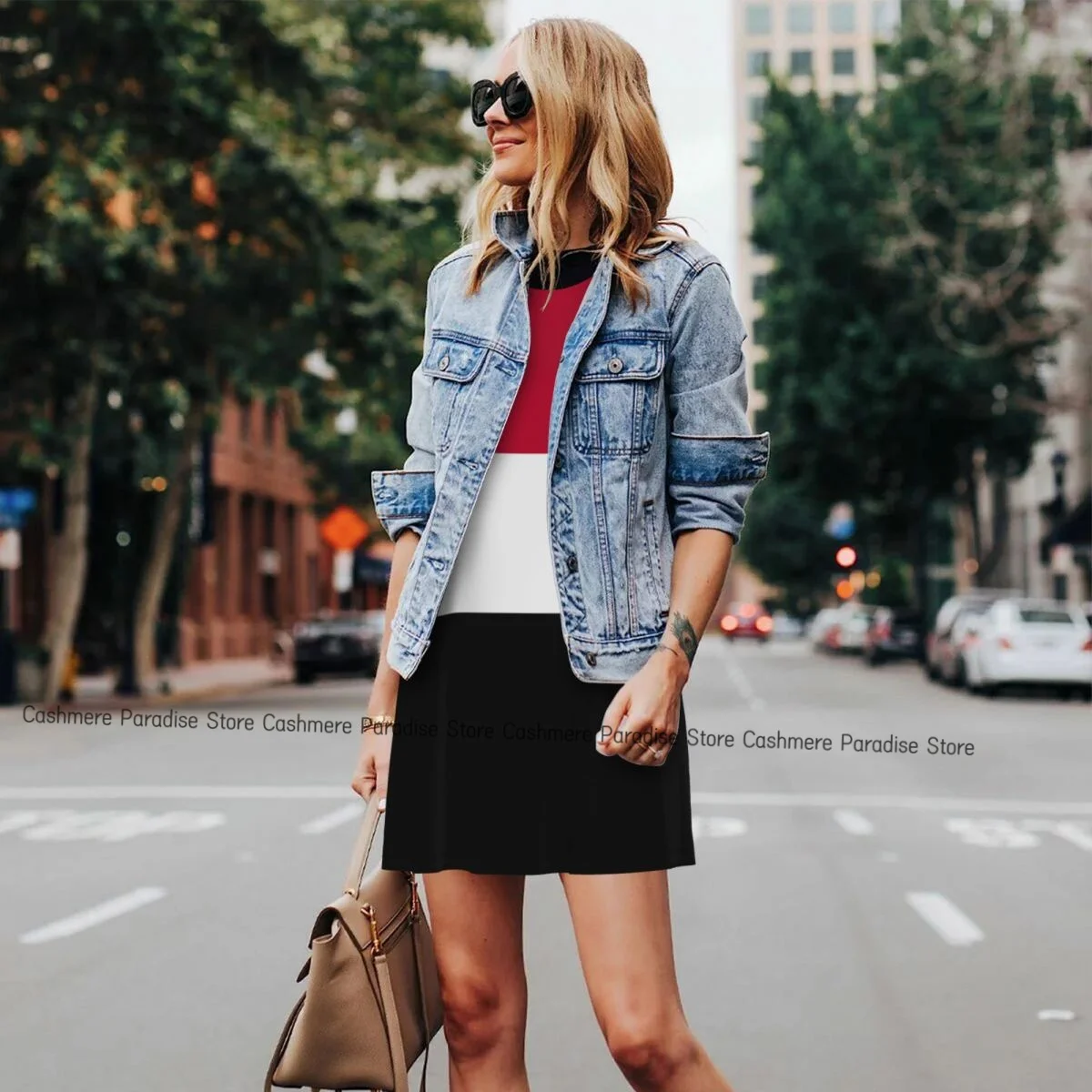 Summer Dresses for Women Casual Sleeveless Dress Syria Flag Tank Sundresses with Pockets