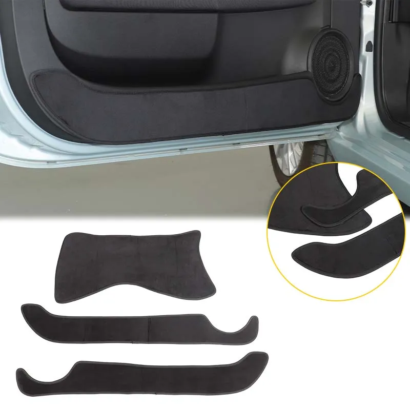 

For Fiat 500 2007+ Black car styling car door anti-dirty mat car interior protection accessories