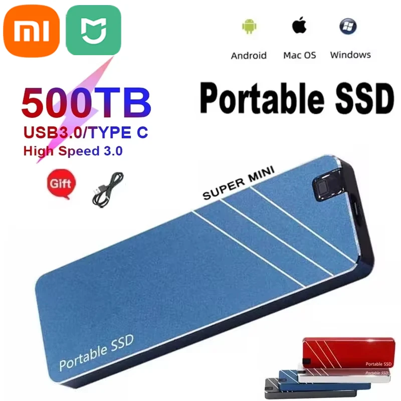 Xiaomi MIJIA taşınabilir SSD USB3.1 harici mobil katı hal sürücü yüksek hız 2TB 4TB 8TB 16TB sabit disk dizüstü sabit disk