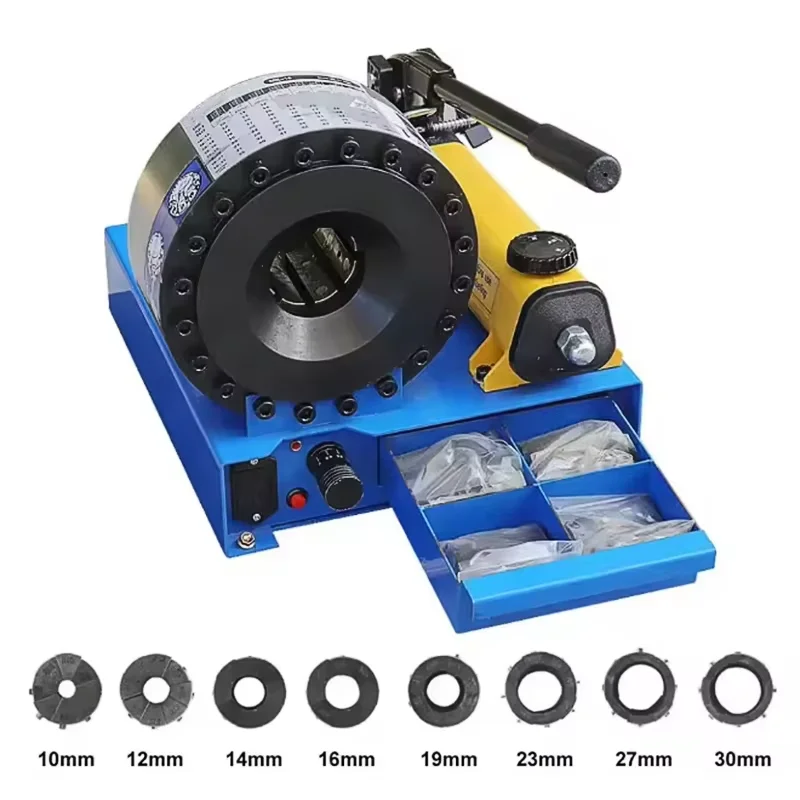 8 Dies Manual Hydraulic Pipe Crimping Machine for Steel Pipe Brake Line Oil Pipe High-Pressure Hose Crimper