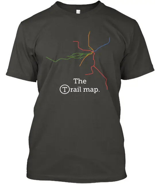 The Trail Map MBTA winter '15 Tee T-Shirt Made in the USA Anime Pattern Clothing Cotton Short Sleeve