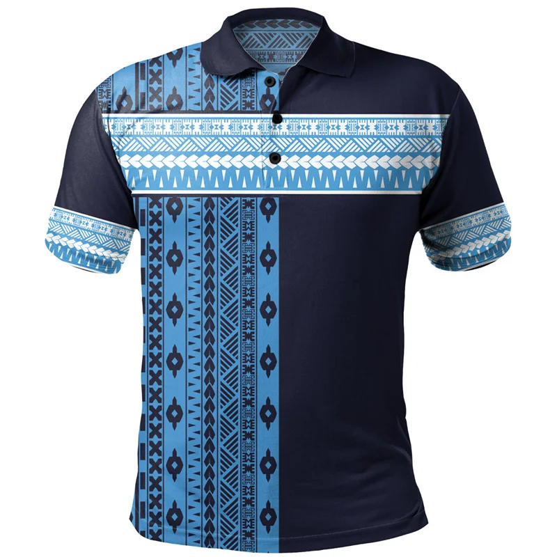 Summer Vintage 3D Printing FijiRugby Fly Fijians Polo Shirt For Men Happy Fiji Day Graphic Polo Shirts Kid Fashion Cool Polos