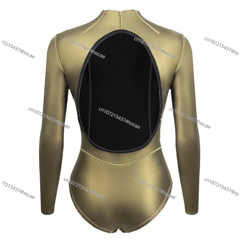 Bikini free diving wetsuit surf suit one-piece swimsuit titanium coated wetsuit high elastic waterproof