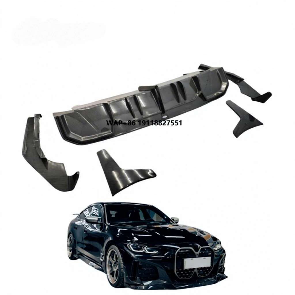 

High Quality Full Dry Carbon Fiber Body Kits Rear Diffuser with Light for I4