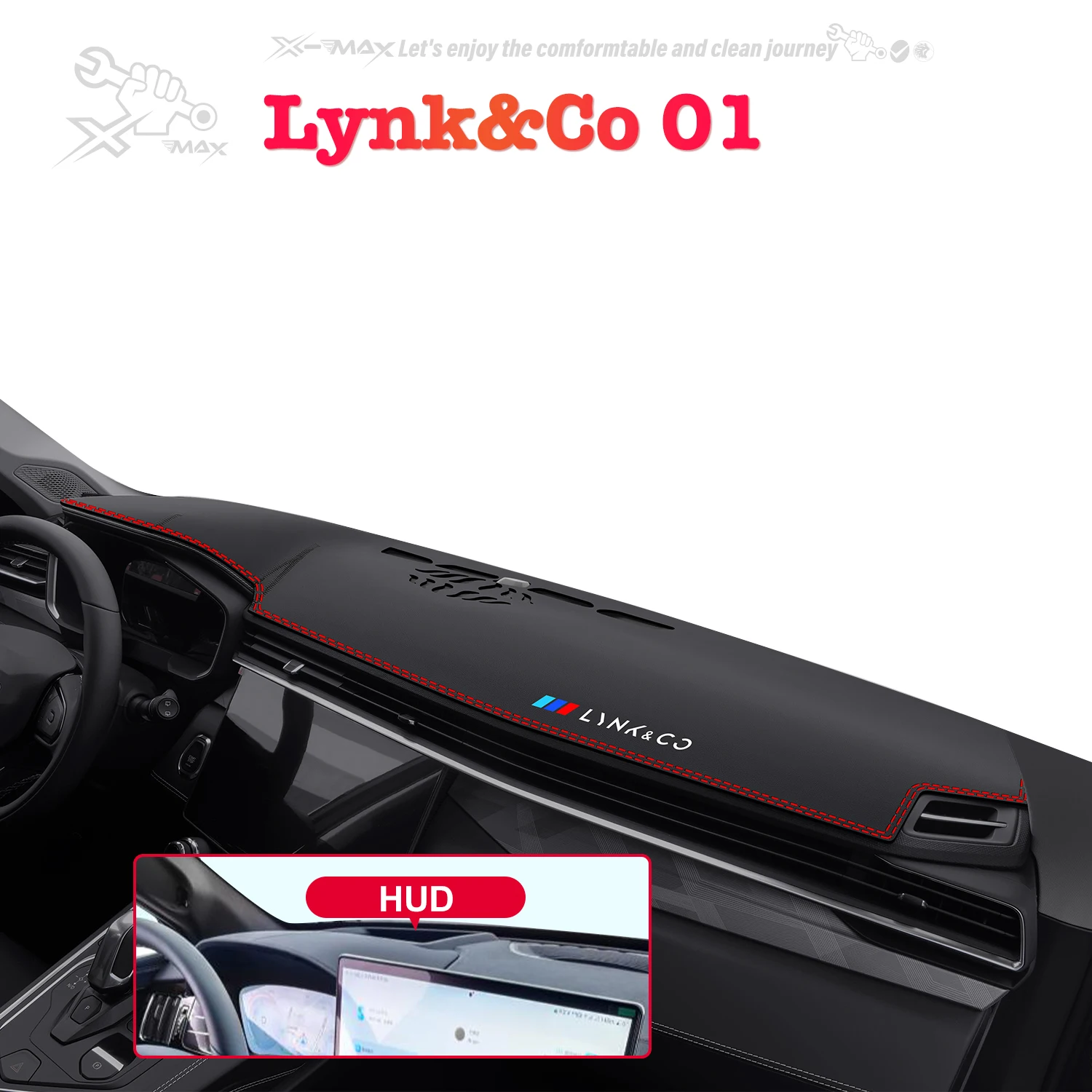 

Left-hand Drive Car Dashboard Mat For Lynk&Co 01 2018-2024 Light Blocking Pad Center Console Dash Mat Sunshield protector