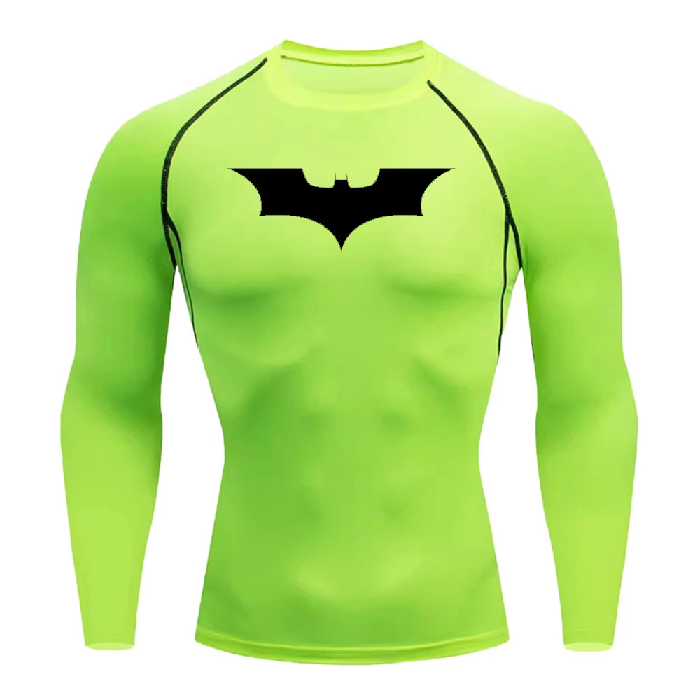 Printed Men\'s Compression Shirt Turtleneck Long Sleeve Rash Guard Gym Base Layer Undershirt Gear Athletic Shirt