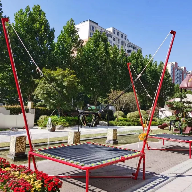 fitness publiczny na świeżym powietrzu skoki fitness trampolina dziecięca trampolina bungee