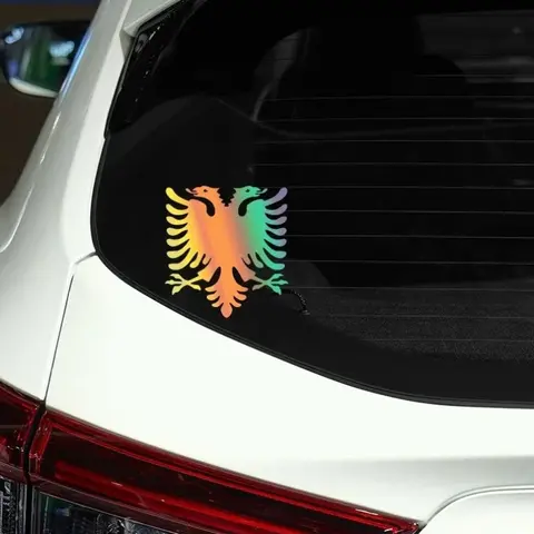 Albanian Double Headed Eagle Car Sticker Truck Bumper Car Rear Window Whole Body Waterproof Vinyl Decal Auto Decor Accessories