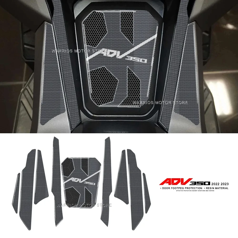 

For HONDA ADV350 ADV 350 2022 2023 Motorcycle 3D Resin Sticker door footpeg Tank Pad Anti Scratch Decal Non-slip TankPad