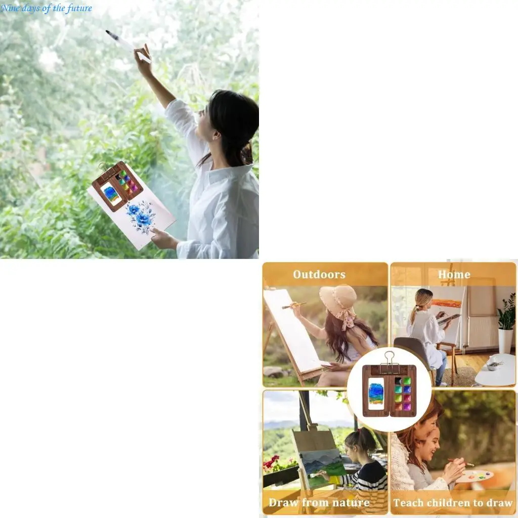 

8/15 цветных портативных палитр для альбомов для путешествий, набор акварельных палитр, коробка для красок, лоток для красок,