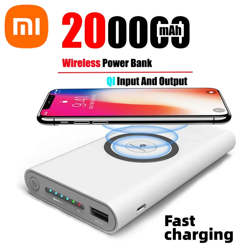 Xiaomi 2024 200000mAh Power Bank Large Capacity Universal Wireless Fast Charging Power Bank Portable Compatible IPhone Samsung