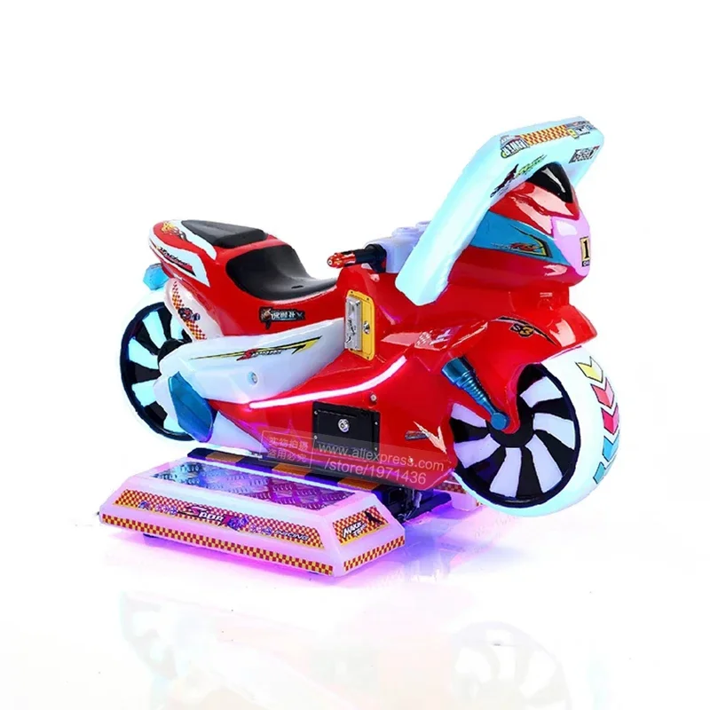 Kids Play Motor Bike Amusement Park Coin Operated Kiddie Rides Simulator Motorcycle Arcade Racing Car Game For Children