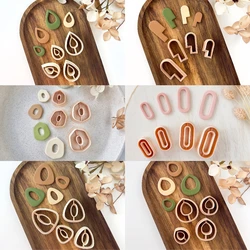 4Pcs/Set Basic Shape Pendant Polymer Clay Cutter Cutting Molds Set Detailed Earring Making Tool Clay Supplies DIY Hand Tools