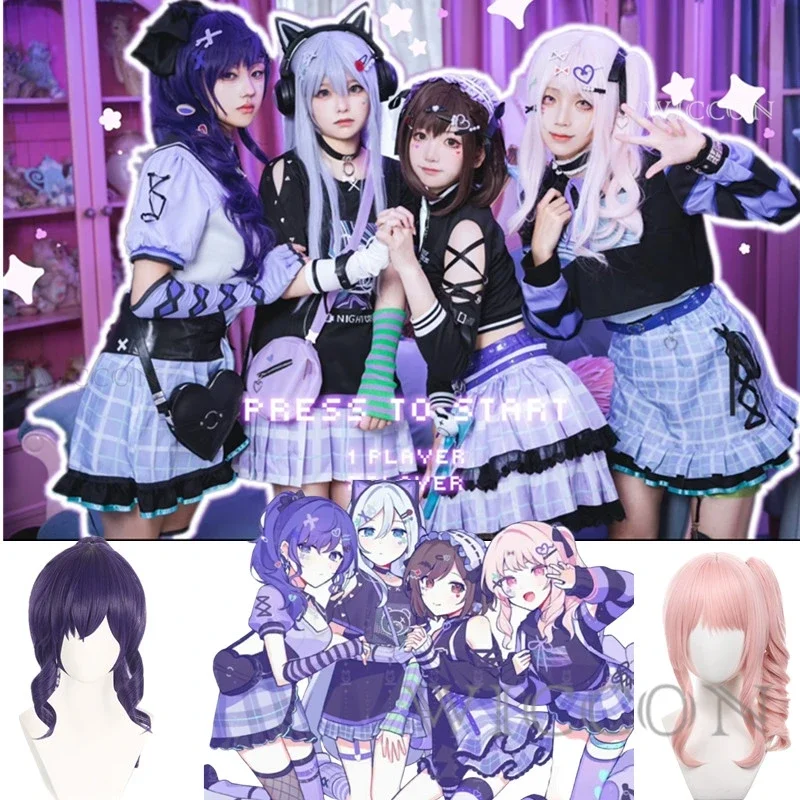 Project Sekai colorful 25-ji cosplay costumes wig Asahina mafumiyuki yoisaki Kanade Shinonome Ena anime cos women suit bag