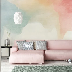 Custom Nordic color oil painting TV background wall painting living room art self-adhesive wallpaper bedroom  wall decor