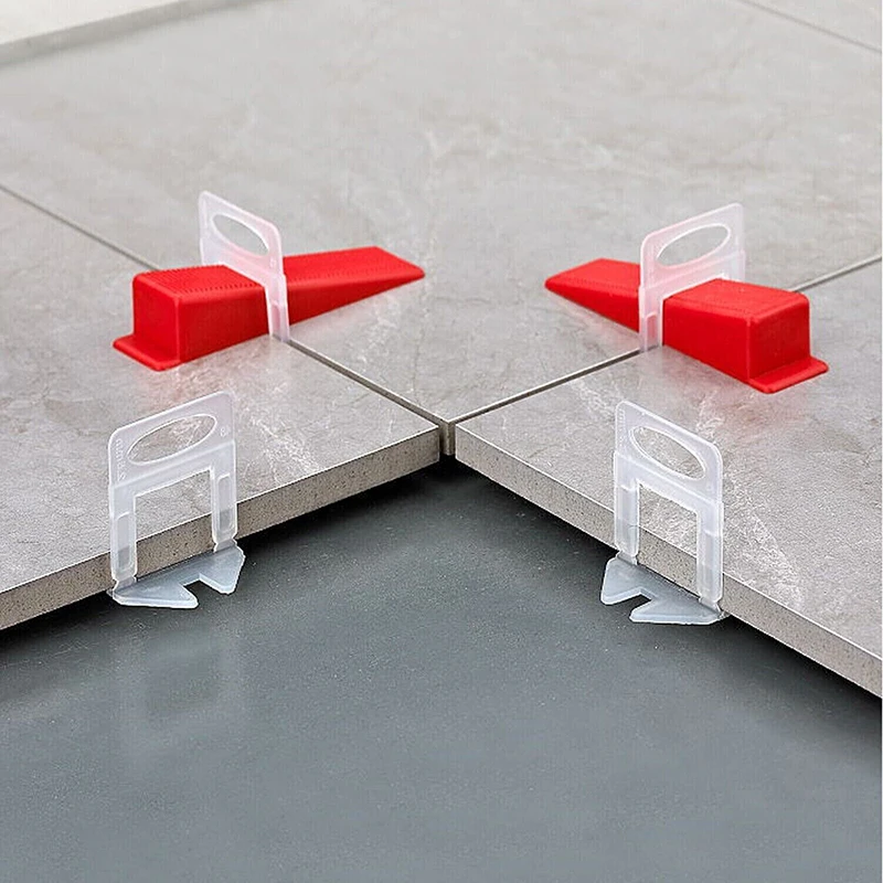 401PCS 1-3mm Clips Tile Leveling System Set For Floor Wall Spacer Tiling Tools Manual Tile Leveling System Tool Set