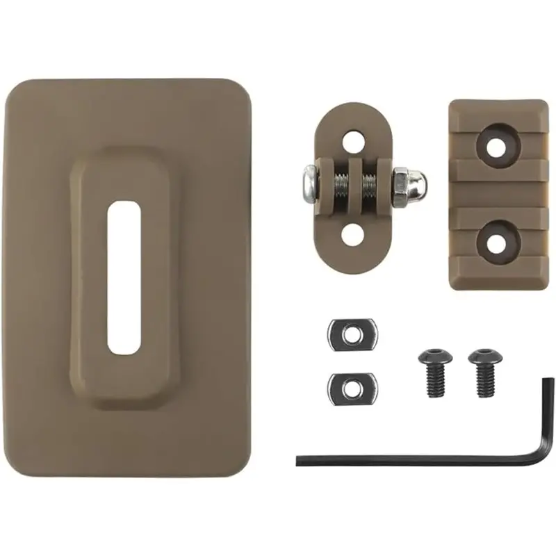Portable Helmet Quick Mount Plate With Magic Hook And Multiple Fixing Components As Tactical Accessory