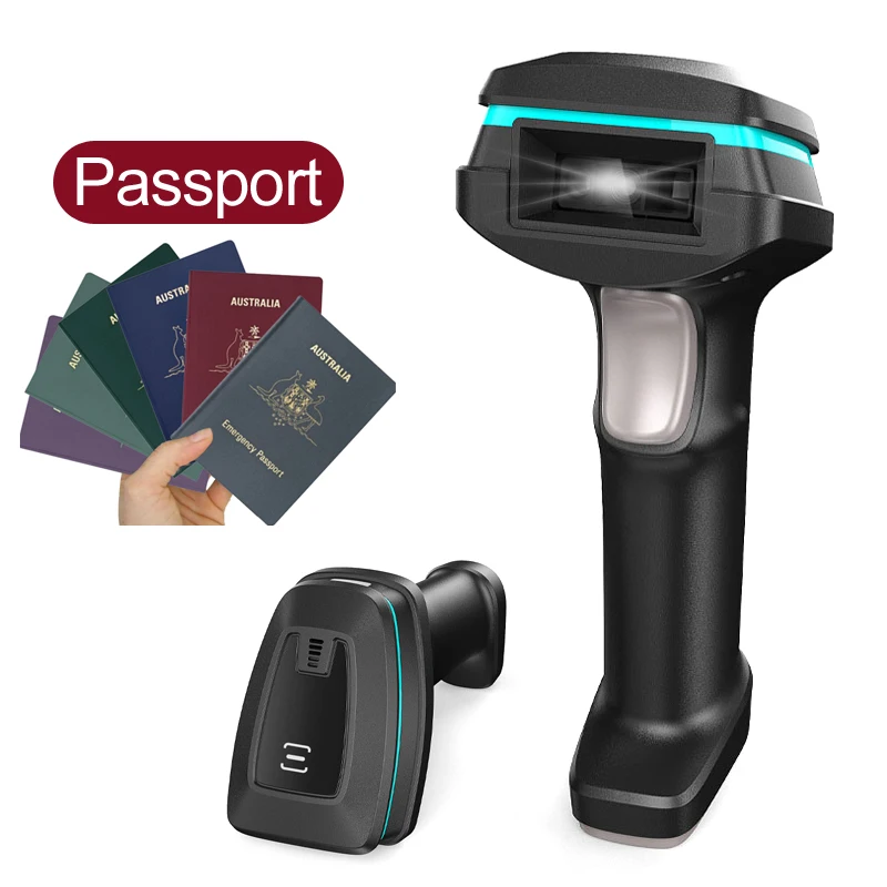 1D  2D OCR Barcode Scanner Handheld Portable Wired USB Reader PDF417 Data Matrix Reading for Retail Store /Passport Identity Car