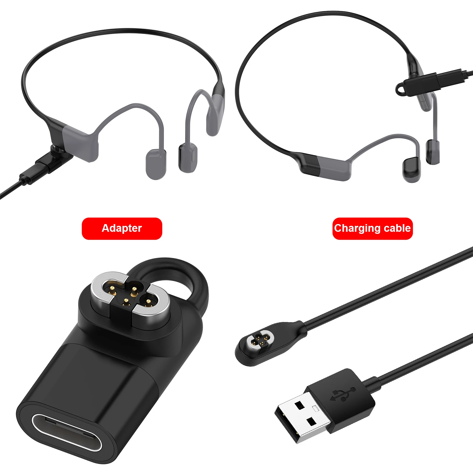 

1m Magnetic Charger For OpenSwim Pro 2 Bone Conduction Fast Charging Cable Lightweight Bone Conduction Headphone Power Charge