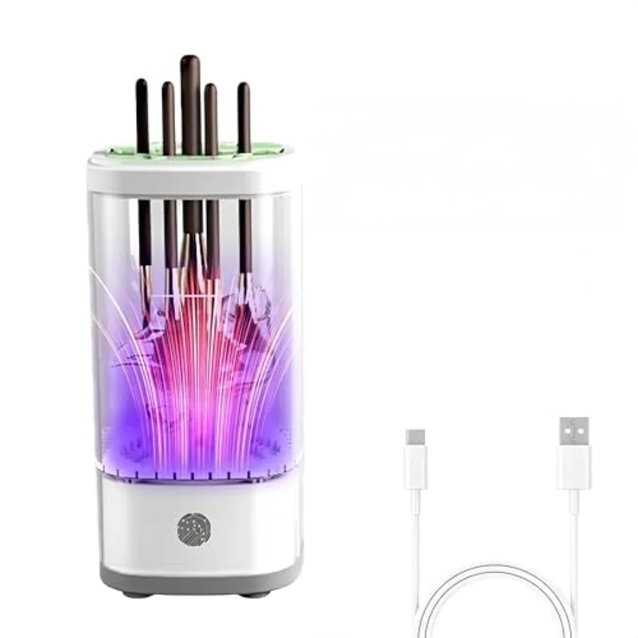 

Electric Makeup Brush Cleaner and Dryer Machine with UVC Light 3in1 Automatic Brush Cleaning System for Deep Clean Fast Drying
