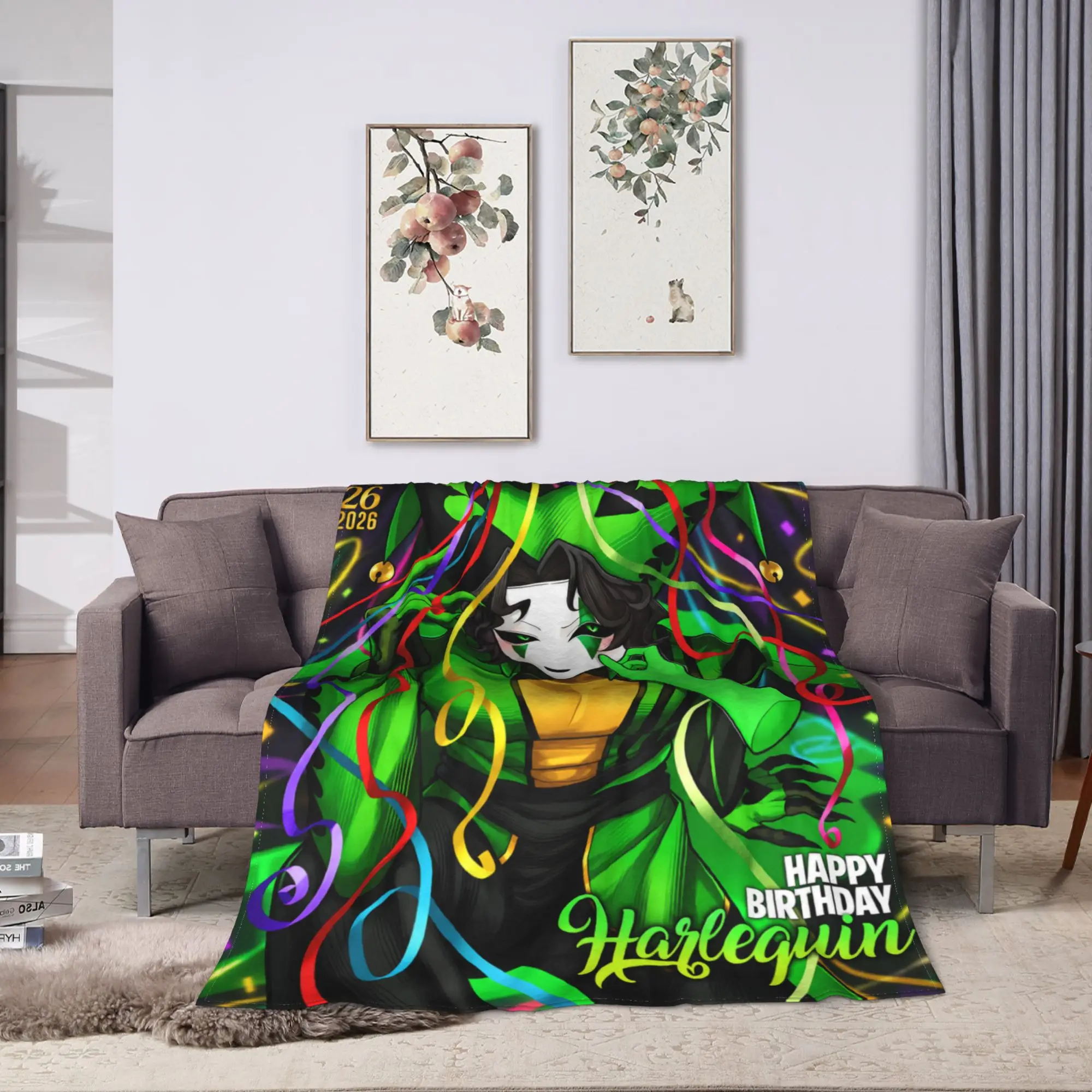 Freak Circus Color Witch Plush Blanket Child  Flannel Throw Blanket For Couch Chair Sofa Bed Warm Design Quality Bedspread Gift