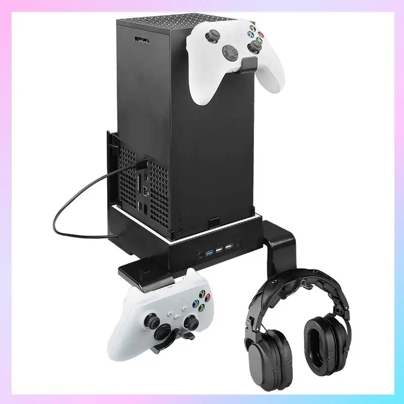 

AB25-Wall Mount Headphone Hanger Wall Shelf Bracket With Cooling Fan And 3 USB Port For Series X