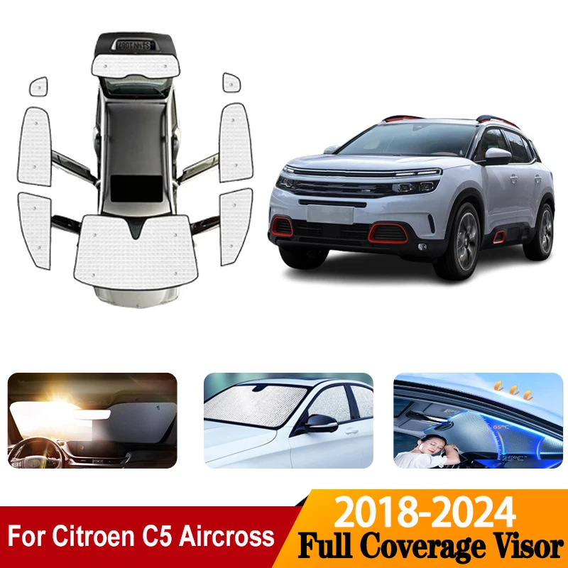 

Car Sunshade For Citroen C5 Aircross Accessories 2019 2018-2024 Sun Visor Pad Side Windshield Curtain Cover Accessorie Auto tool