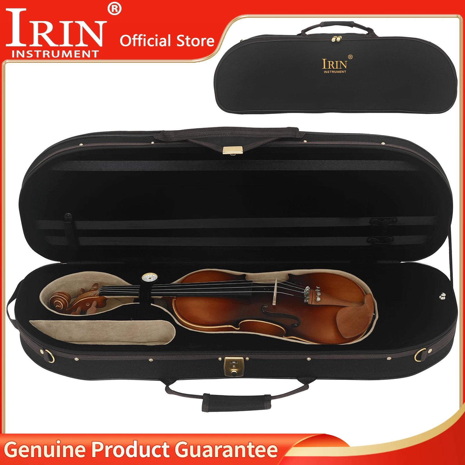 

Чехол для скрипки IRIN 4/4 3/4, черный, из ткани Оксфорд, с пенопластовым наполнителем, с замком и гигрометром, аксессуары для скрипки