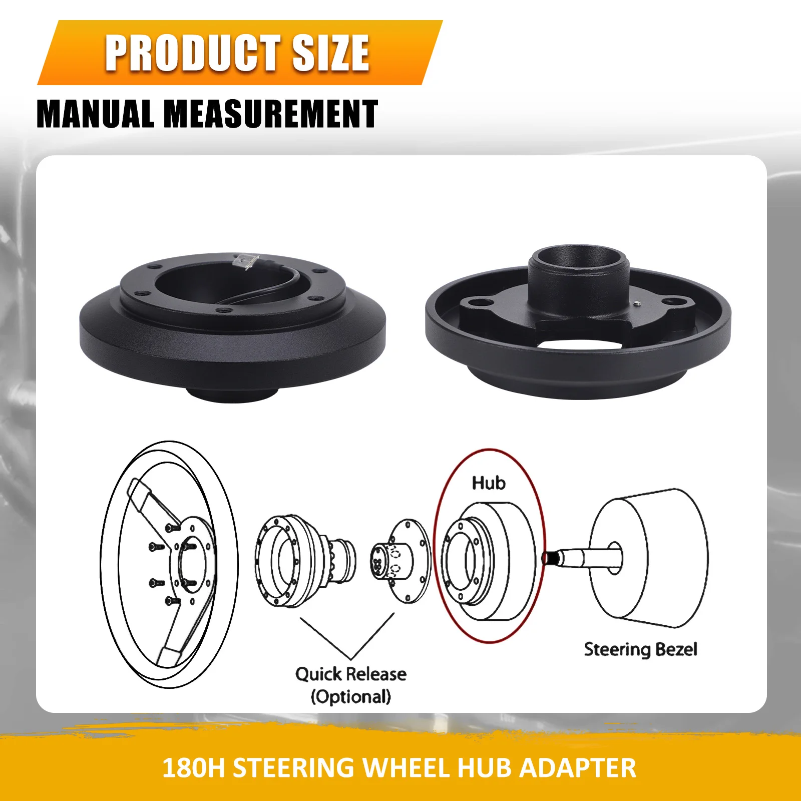 180H Lenkradnabenadapter für Audi A4 A6 A8 für VW Jetta Golf für Lamborghini Gallardo Lenkrad Kurznabenadapter – Detail 5