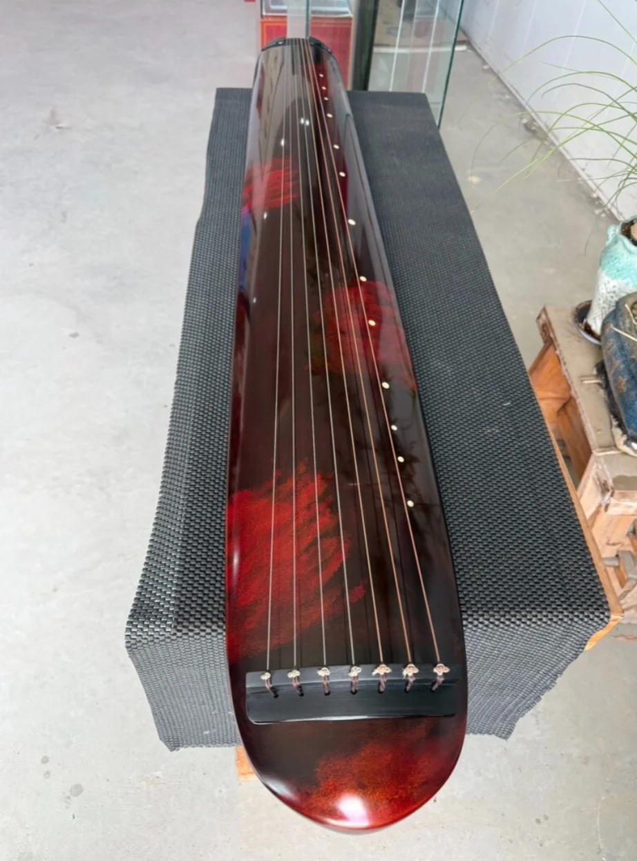 HunDun Style Guqin Old Chinese Fir Handmade Raw Lacquer 7 Strings Zither Traditional Chinese String Instrument